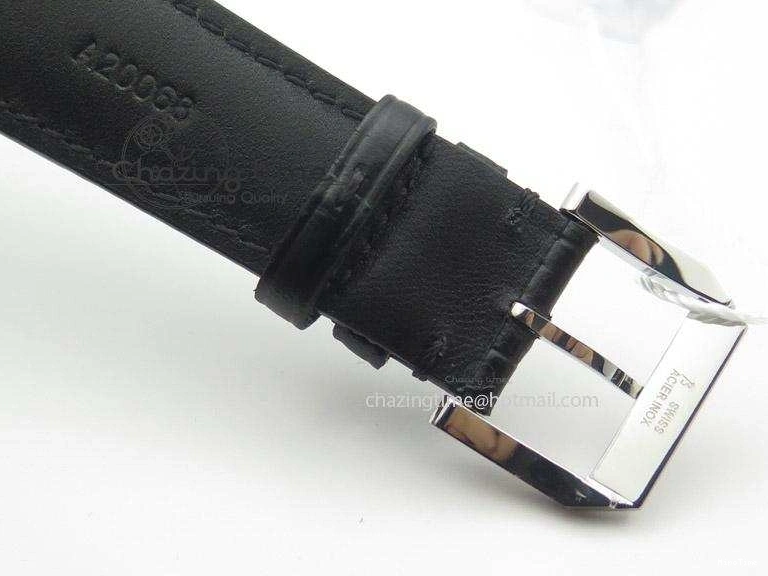 MIROTIME 0425 Portuguese IW545407 Black Dial ZF 1:1 Best Edition On Dark Blue Leather Strap DailyWear 7337